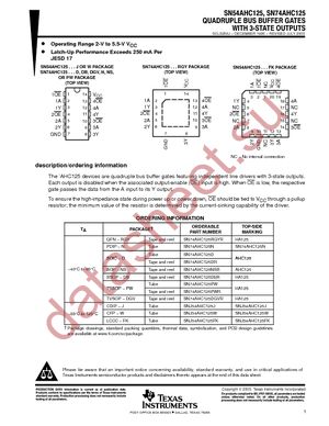 SN74AHC125D datasheet  